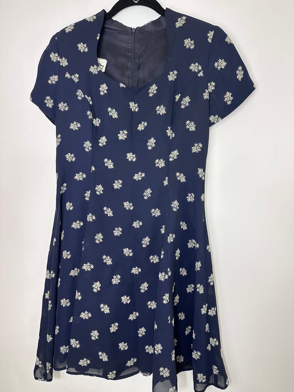 Randi May Fashions Vintage A-Line Floral Short Sleeve Dress Size 10